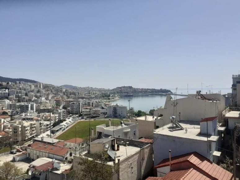 Sea And Castle Panoramic View Leilighet Kavála Eksteriør bilde